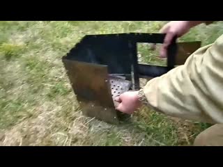 yazhekhozyain l compact homemade wood chip stove