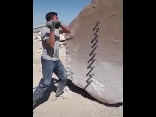 yazhehozayin l how to split a block of stone with your own hands. yearly life hack