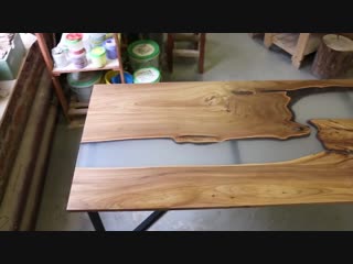 yazhekhozyain l table-river: how to fill slabs with epoxy resin