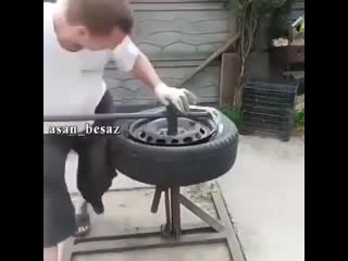 yazhekhozyain l homemade tire changer