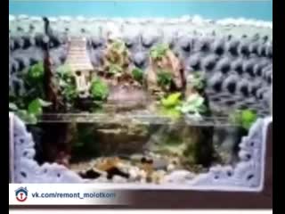 yazhekhozayin l decorative aquarium made of concrete with your own hands