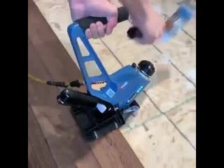 floor laying with tools